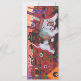 Aquarel Illustratie Jongen rijdt witte leeuwin