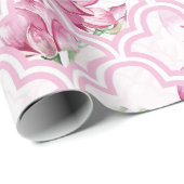 Aquarel Indische Lotus Bloem Cadeaupapier (Rol Hoek)