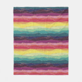 Aquarel inkt goud glitter regenboog strepen fleece deken (Voorkant)