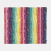 Aquarel inkt goud glitter regenboog strepen fleece deken (Voorkant (Horizontaal))