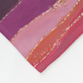 Aquarel inkt goud glitter regenboog strepen fleece deken (Hoek)