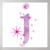 Aquarel J Poster (Voorkant)