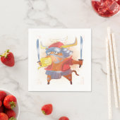 Aquarel jaar van de os, Samurai Servet (Insitu)