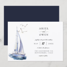 Aquarel Jacht Nautisch Thema Trouwen