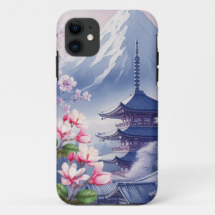 AQUAREL JAPANSE KUNST NATUUR BERG Case-Mate iPhone CASE
