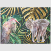 Aquarel Jungle Olifant Ephemera Decoupage Tissuepapier (Voorkant)