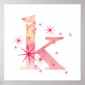 Aquarel K Poster (Voorkant)