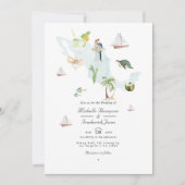Aquarel kaart van Mexico QR Code RSVP Huwelijk (Voorkant)