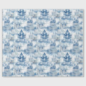 Aquarel kastelen inpakpapier (Vlak)