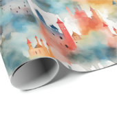 Aquarel kastelen inpakpapier (Rol Hoek)