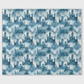 Aquarel kastelen inpakpapier (Vlak)