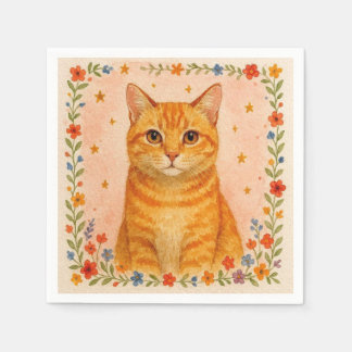 Aquarel kat servetten. servet