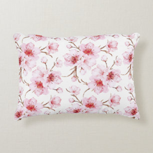Aquarel Kersenbloesem Roze Wit Accent Kussen
