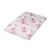 Aquarel Kersenbloesem Roze Wit Badmat (Gekanteld)