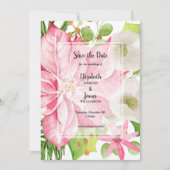 Aquarel Kerst Floral Save The Date (Voorkant)
