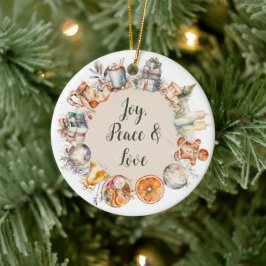 Aquarel Kerst Keramisch Ornament