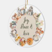 Aquarel Kerst Keramisch Ornament (Links)