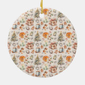 Aquarel Kerst Keramisch Ornament (Achterkant)