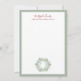 Aquarel Kerst Krans Housewarming Cadeau Notitiekaartje