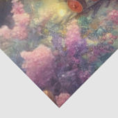 Aquarel Kerst Muis Rijdend Trein Decoupage Tissuepapier (Detail)