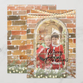 Aquarel Kerst Ramenkozijn met eigen foto Feestdagenkaart (Voorkant / Achterkant)