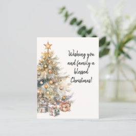 Aquarel kerstboom Briefkaart