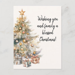 Aquarel kerstboom Briefkaart