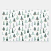 Aquarel Kerstboom Inpakpapier Vellen (Voorkant)