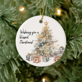 Aquarel kerstboom Ornament