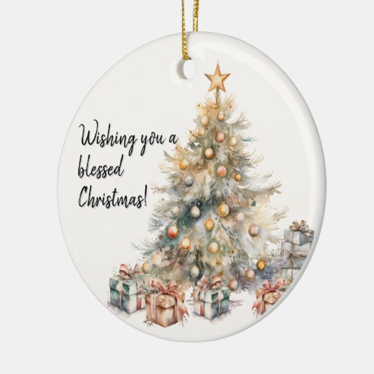 Aquarel kerstboom Ornament (Links)