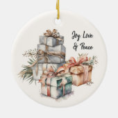 Aquarel kerstboom Ornament (Achterkant)