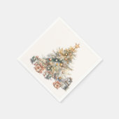 Aquarel Kerstboom Papier servetten (Hoek)