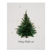 Aquarel kerstboom perfect poster (Voorkant)