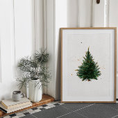 Aquarel kerstboom perfect poster