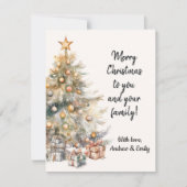 Aquarel kerstboom Wenskaart Feestdagenkaart (Voorkant)