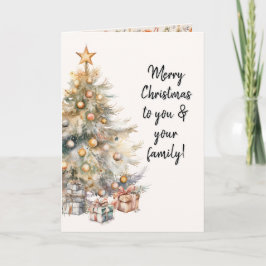 Aquarel kerstboom Wenskaart Kaart