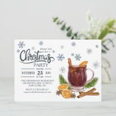 Aquarel Kerstfeest Uitnodiging (Staand voorkant)