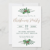 Aquarel Kerstfeest Uitnodiging (Achterkant)