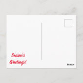 Aquarel Kersttrein Warenhuis herinnering Briefkaart (Achterkant)