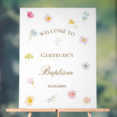 aquarel kleine bloemen Doop Acryl Bord (Neutraal)