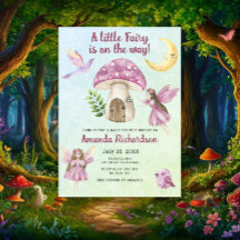 Aquarel Kleine Fee Whimsische Baby Shower