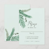 Aquarel Kleine Palm RSVP kaart (Voorkant / Achterkant)