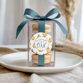 Aquarel Kleine Pompoen Blauwe Herfst Verjaardag Ronde Sticker