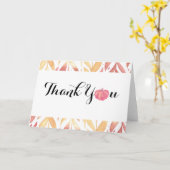 Aquarel Kleine Pompoen Vouw Dank Je Kaart (Gele Bloem)