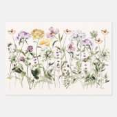 Aquarel Kleurrijke Wilderfnis Tuin Inpakpapier Vel (Voorkant)