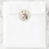 Aquarel Koala Australisch Wild Dier Kunst Ronde Sticker (Tas)