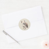 Aquarel Koala Australisch Wild Dier Kunst Ronde Sticker (Envelop)