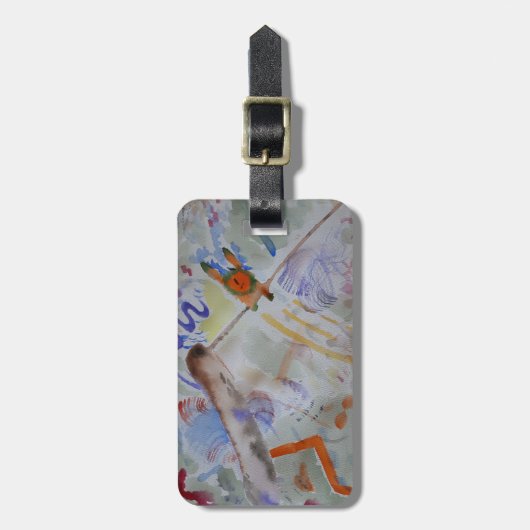 Aquarel kolibrie Bagagelabel (Voorkant verticaal)