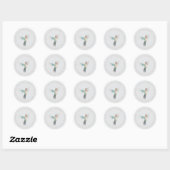 Aquarel Kolibrie Herdenkingsmonument Ronde Sticker (Vel)
