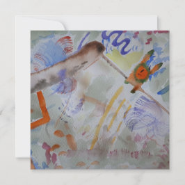 Aquarel kolibrie plat Wenskaart Kaart